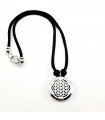 Flower of Life Aromatherapy Custom Nylon Necklace 30mm - Earth Frequency Infused