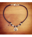 Sterling Silver Round Aum Necklace