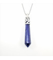 Lapis Lazuli Long Prism Point Gemstone Pendant/Necklace